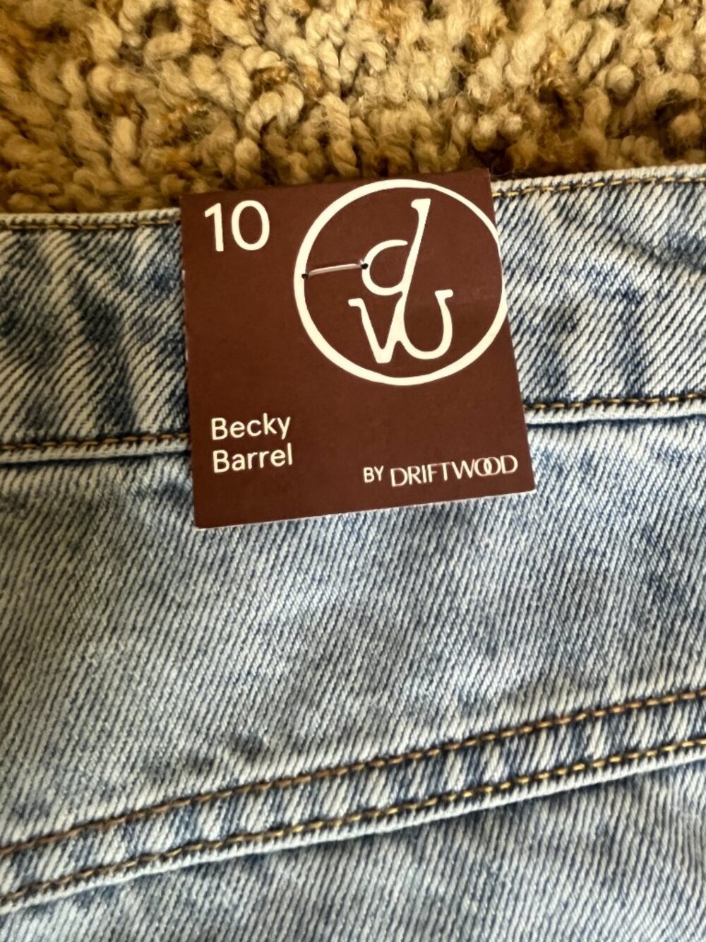 Driftwood Barbara Barrel Women's New Jeans with Floral Embroidery, Size 10 - Picture 6 of 15